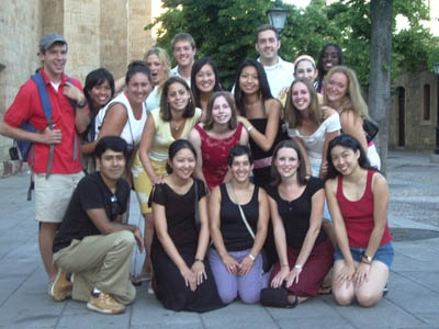 Estudiantes del colegio Hispano