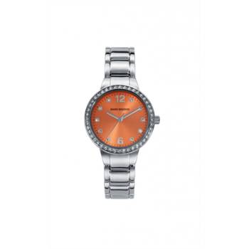 Reloj analógico Mark Maddox Mm7002-05 color plateado y naranja brazalete mujer