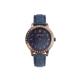 Reloj analógico Mark Maddox Mc0007-37 color azul vaquero brazalete mujer