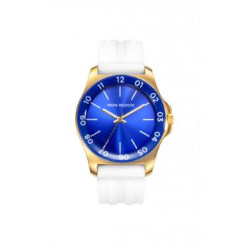 Reloj analógico Mark Maddox Mp7001-34 color azul y blanco brazalete mujer