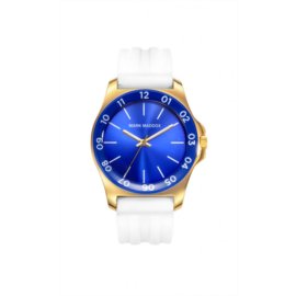 Reloj analógico Mark Maddox Mp7001-34 color azul y blanco brazalete mujer