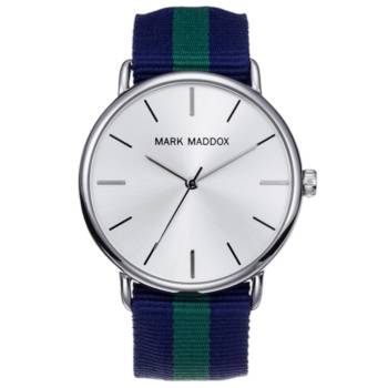Reloj analógico Mark Maddox Hc3010-87 color azul y verde brazalete hombre
