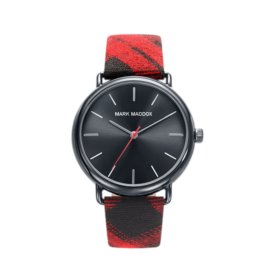 Reloj analógico mark Maddox Hc3029-17 color rojo y negro brazalete hombre
