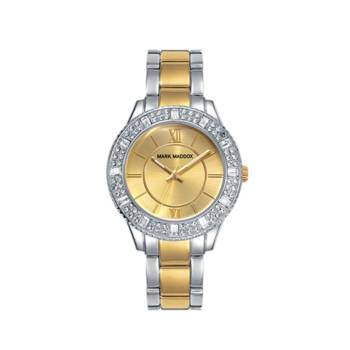 Reloj analógico Mark Maddox Mm0018-23 color plata y dorado brazalete mujer