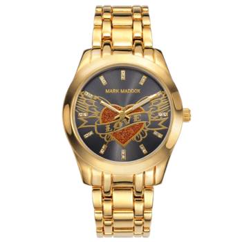 Reloj analógico Mark Maddox Mm3030-57 color dorado brazalete mujer